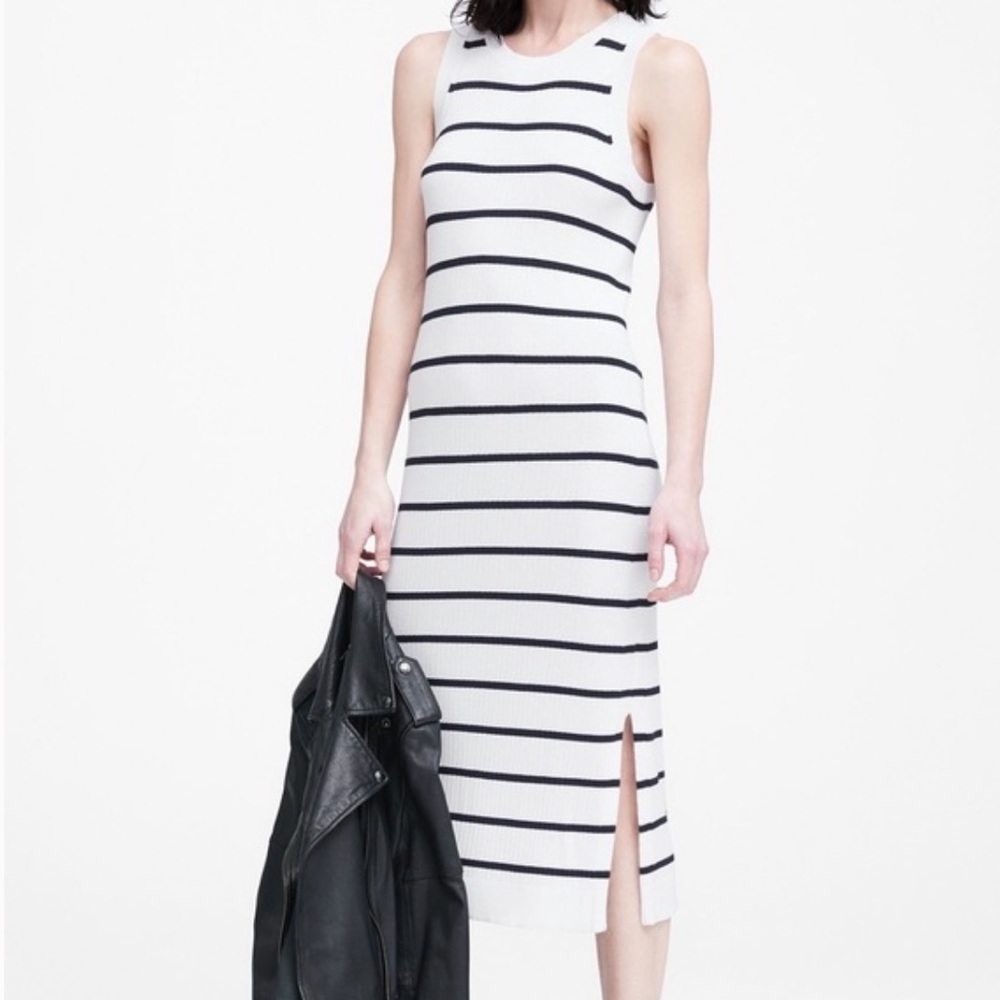Striped knit dress